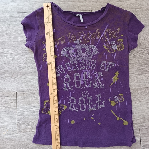 ⬇️ Clearance Rave T Shirt "Born to Rock Out Duchess Of Rock & Roll" - Picture 7 of 7